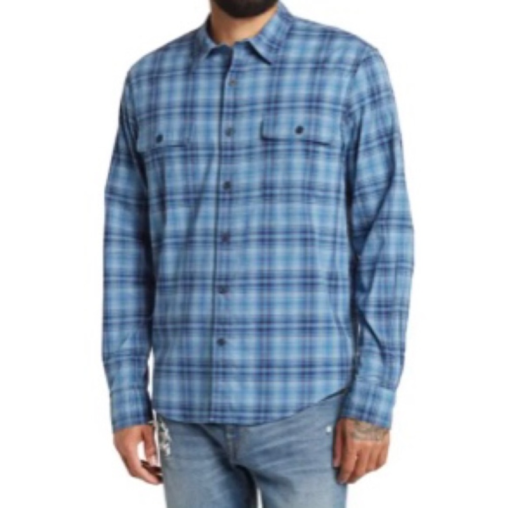 *NWT* Lucky Brand Men's Humboldt Plaid Woven Shirt